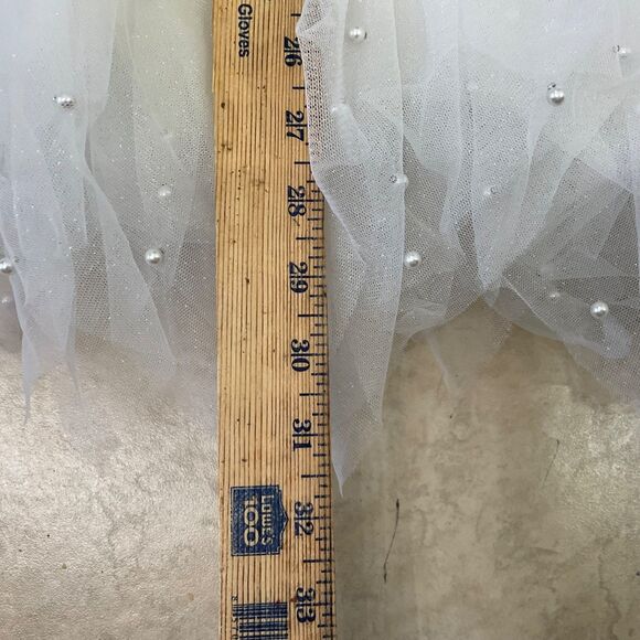 American Princess Girls 7 Fancy Special Occasion Dress White Beaded tulle Fairy - Picture 5 of 9